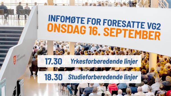 Lenke til artikkel: Informasjonsmøte for foresatte til vg2-elever 
