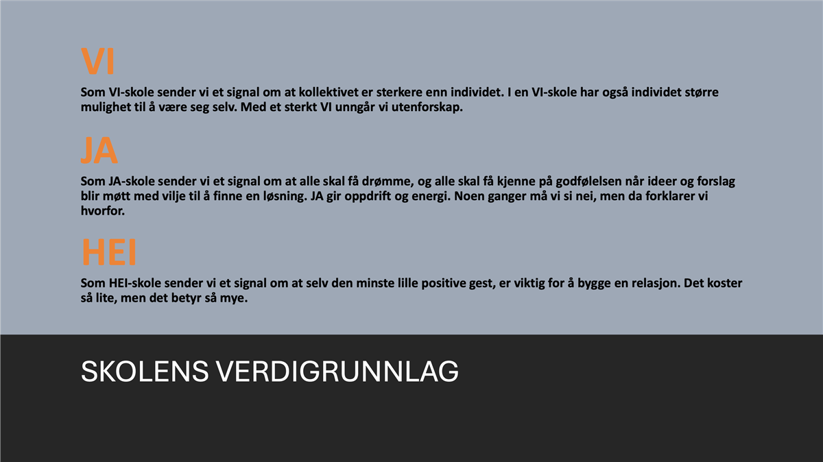Skolens verdigrunnlag - Klikk for stort bilde